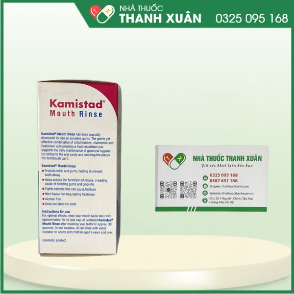 Nước súc miệng Kamistad Mouth Rinse làm sạch khoang miệng cho hơi thở thơm mát